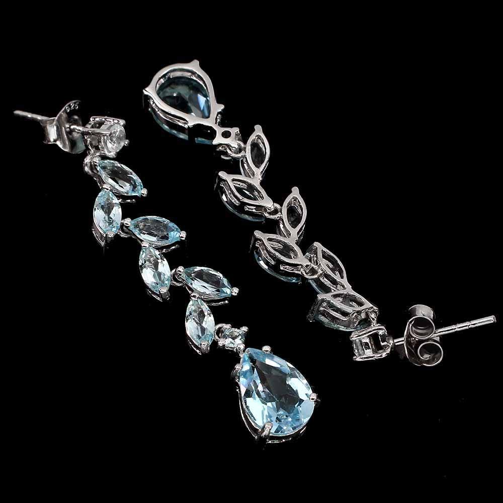 Blautopas Sky Blue Ohrringe Silber - INARA