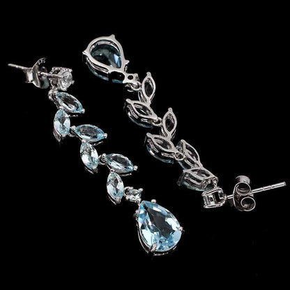 Blautopas Sky Blue Ohrringe Silber - INARA