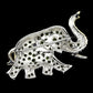 Chromdiopsid Saphir Elefant Brosche Silber - INARA