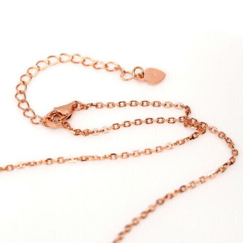 Collier Halskette Blautopas Saphir 925 Silber 585 Roségold vergoldet Silber - INARA