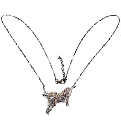 Saphir Raubkatze Collier Sterling Silber - INARA