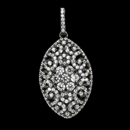 Zirkonia Gothic Anhänger aus schwarzrhodiniertem Silber - INARA