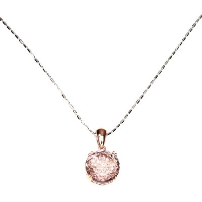 Halskette mit Anhänger Amethyst Silber bicolor vergoldet - INARA