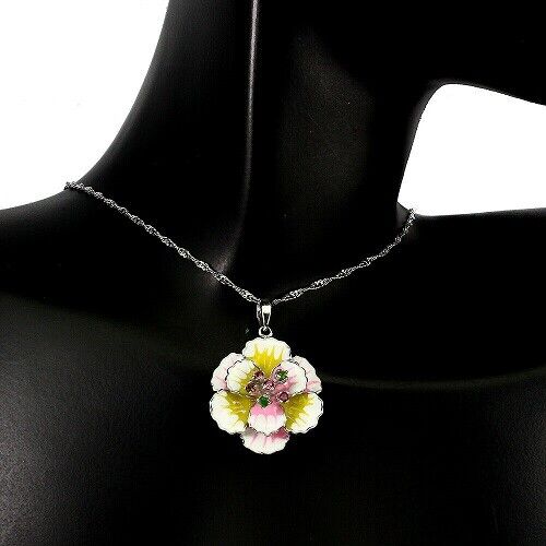 Halskette mit Anhänger Turmalin Silber weißvergoldet - INARA