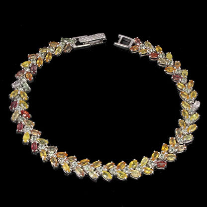 Multicolor Saphir Armband Silber - INARA