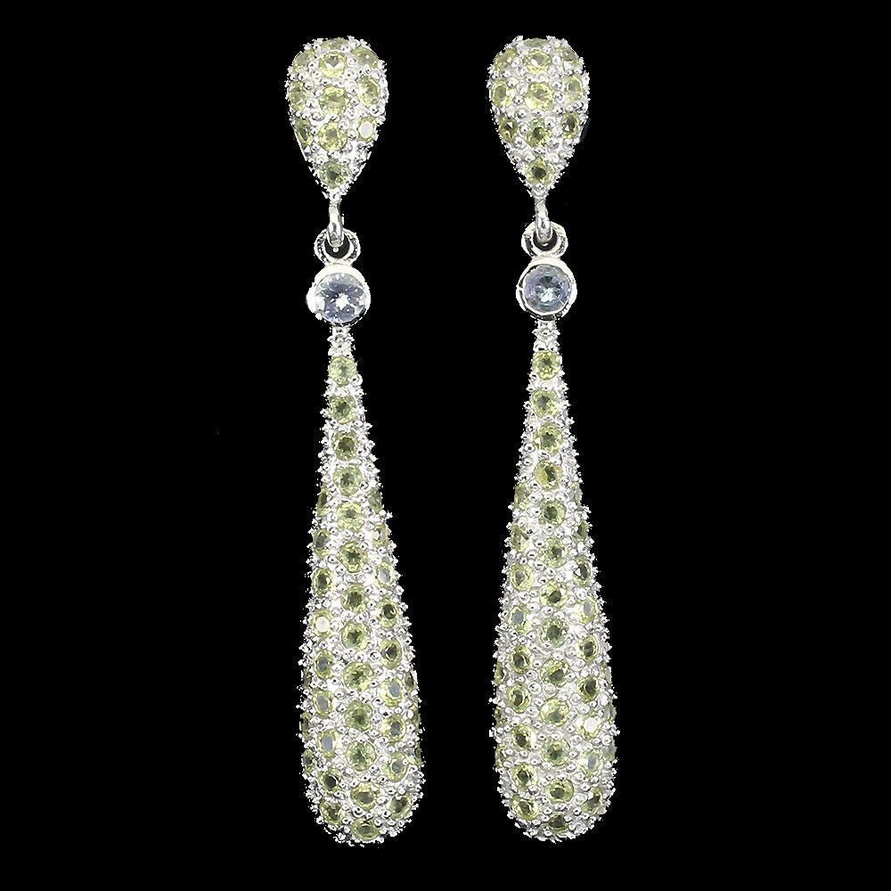 Peridot Aquamarin Ohrringe Silber - INARA