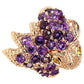 Ring Fisch Amethyst Citrin 925 Silber 585 Roségold vergoldet Gr. 56 Silber - INARA