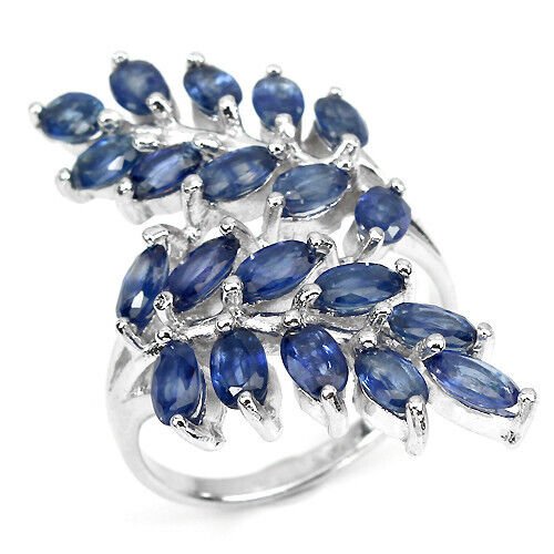 Saphir Ring Silber weißvergoldet - INARA