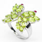 Ring Schmetterling Peridot Rubin 925 Silber 585 Weißgold vergoldet Gr. 56 Silber - INARA