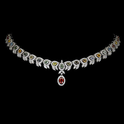 Saphir Collier Silber - INARA