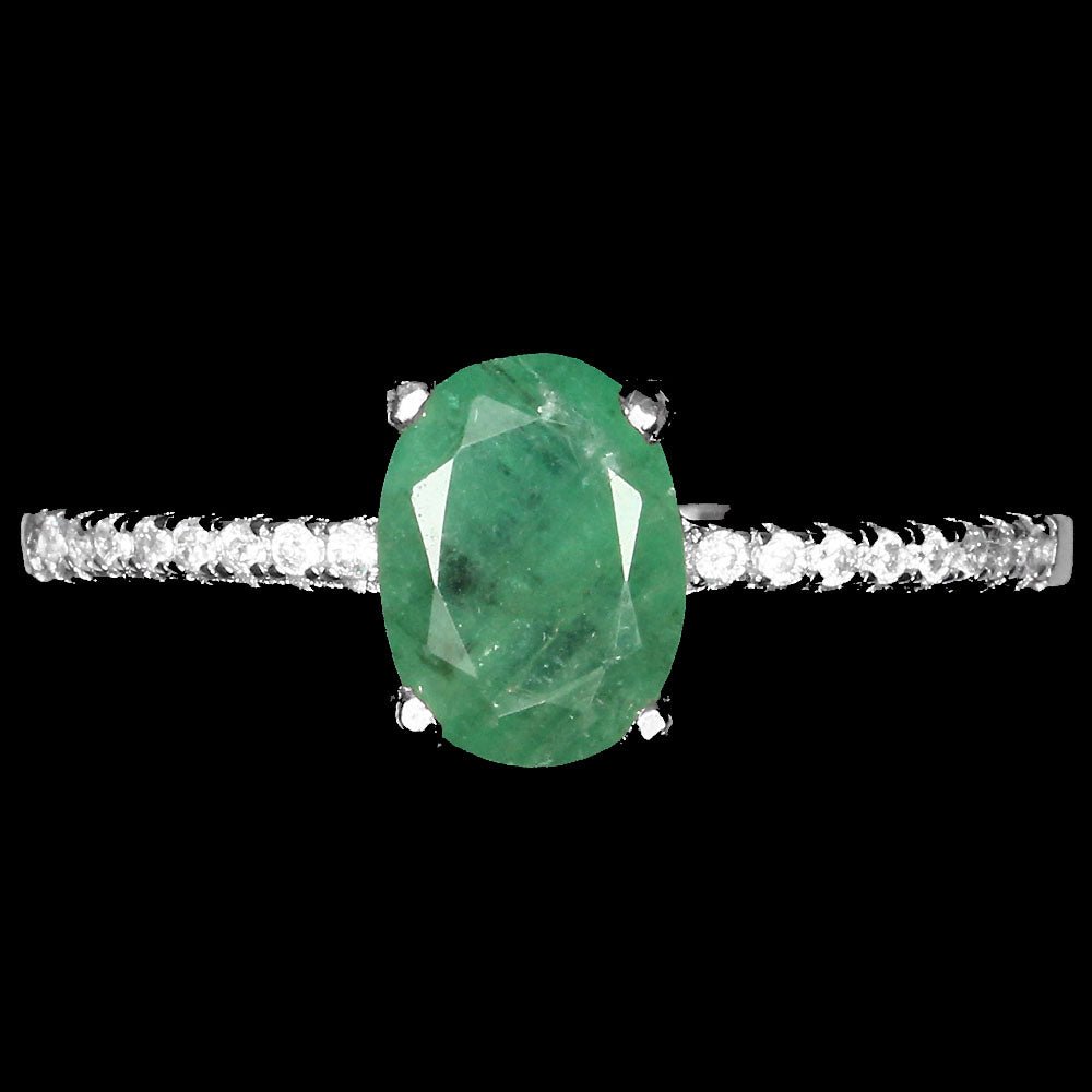 Smaragd Ring Gr. 54 Silber - INARA