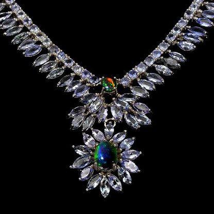 Tansanit Opal Collier Silber - INARA