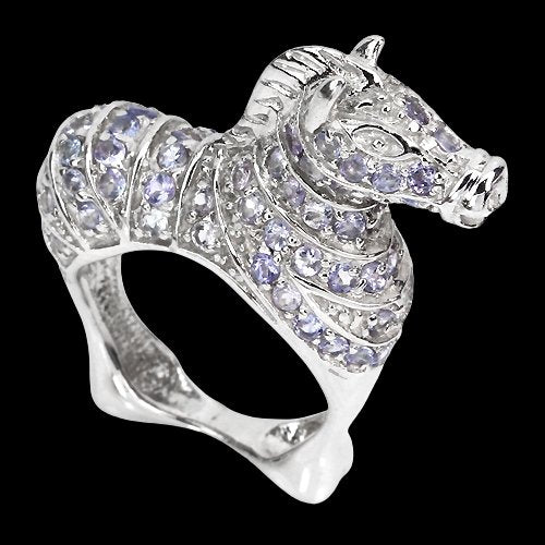 Tansanit Zebra Ring Silber - INARA