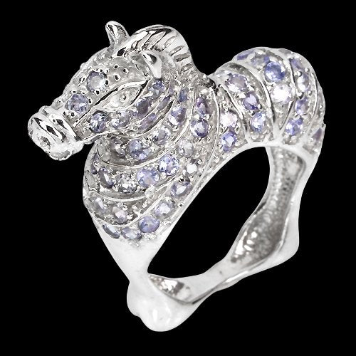 Tansanit Zebra Ring Silber - INARA