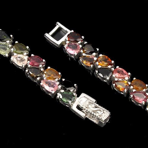 Turmalin Armband Tropfenschliff Silber - INARA