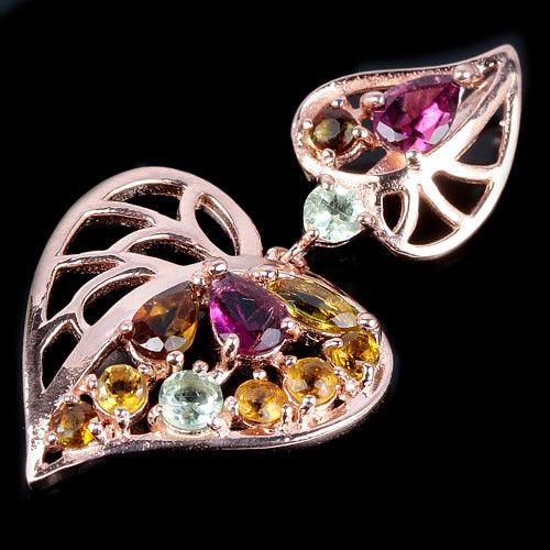 Turmalin Herz Anhänger Silber - INARA