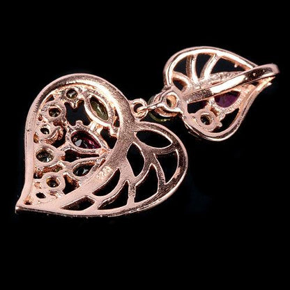 Turmalin Herz Anhänger Silber - INARA